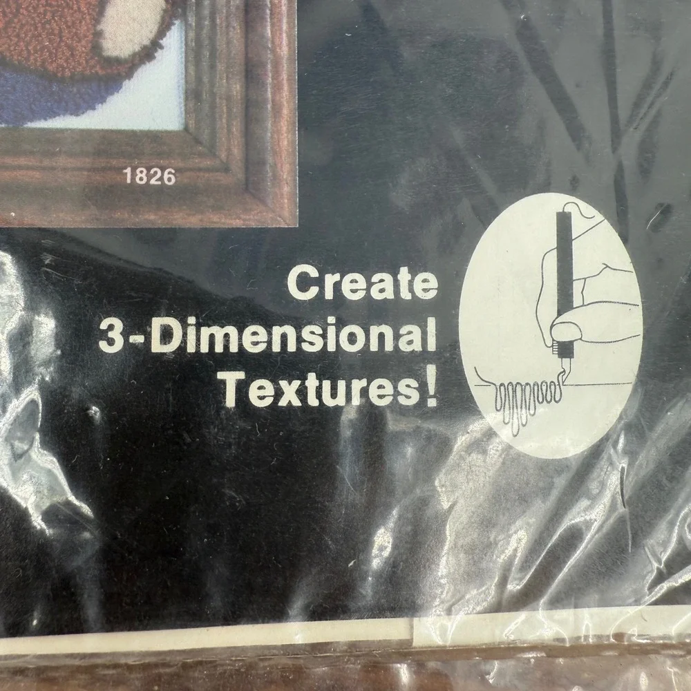 NEW‎ Vintage 1980 Craftways Needlepunch Embroidery Kit Teddy Bear with Balloons